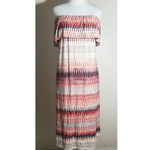 NWT Tanzara Orange/Gray Boho dress